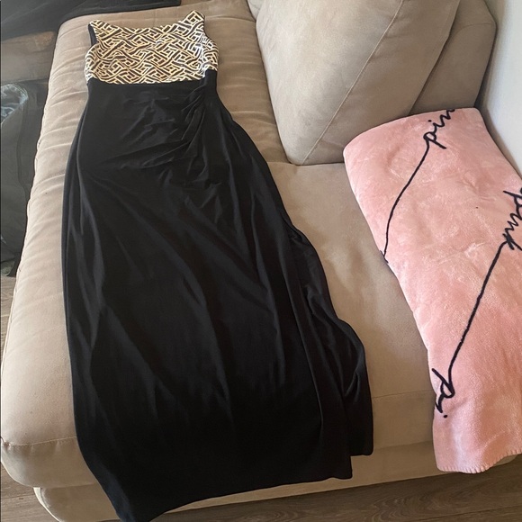 Ralph Lauren Black and Cream Sequin Dress - Picture 1 of 4